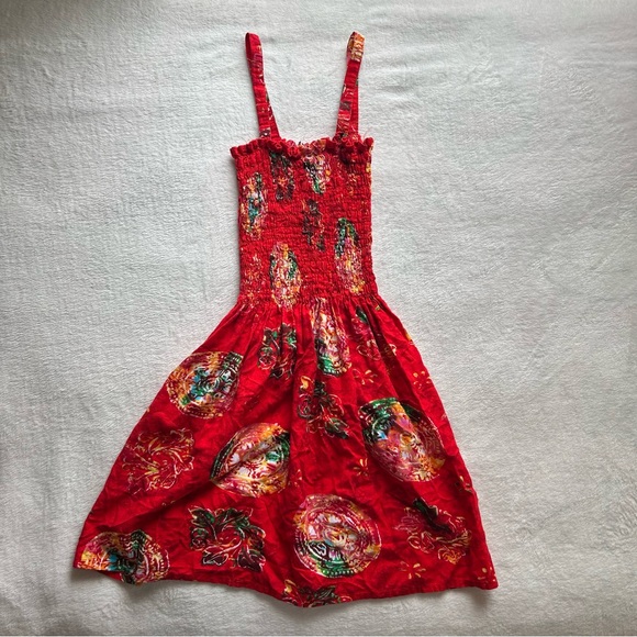 Red Summer Dress NO TAG ( Size xs - m ) - Picture 5 of 7